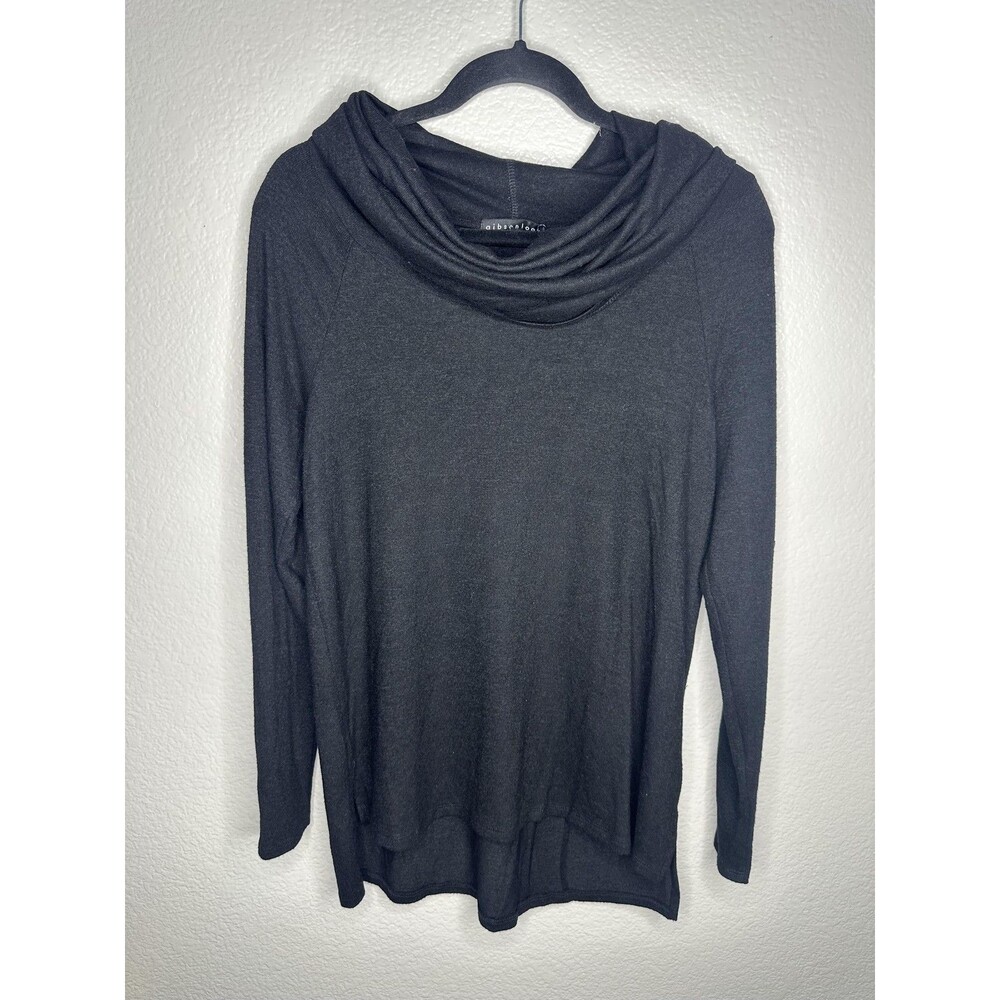 Gibsonlook Shirt Womens XS Gray Cowl Neck Long Sleeve Tunic Top Soft Jersey Knit